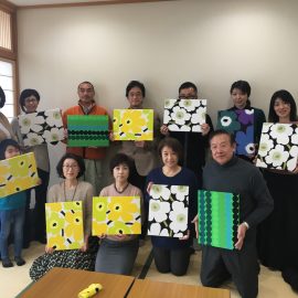 ファブリックパネル作り